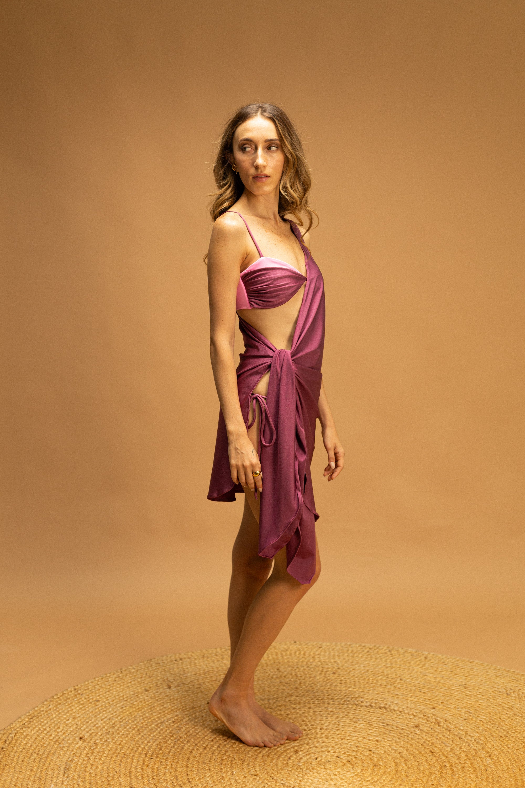 KAIA COVER-UP — BURGUNDY