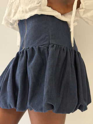 DENIM FAWN BALLOON SKIRT