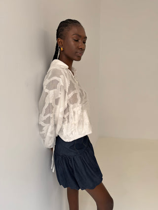 DENIM FAWN BALLOON SKIRT