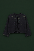 PUNTO CARDIGAN — BLACK