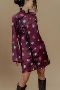 LISA DRESS BURGUNDY