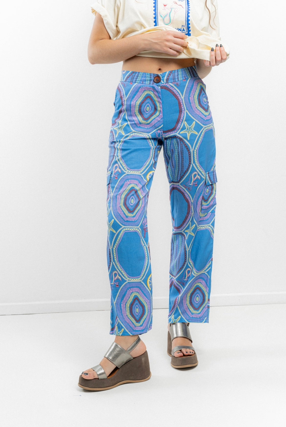 TAORMINA LINEN CARGO PANT