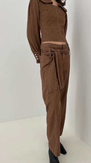 DISTRICT BROWN DENIM SET