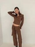 DISTRICT BROWN DENIM SET