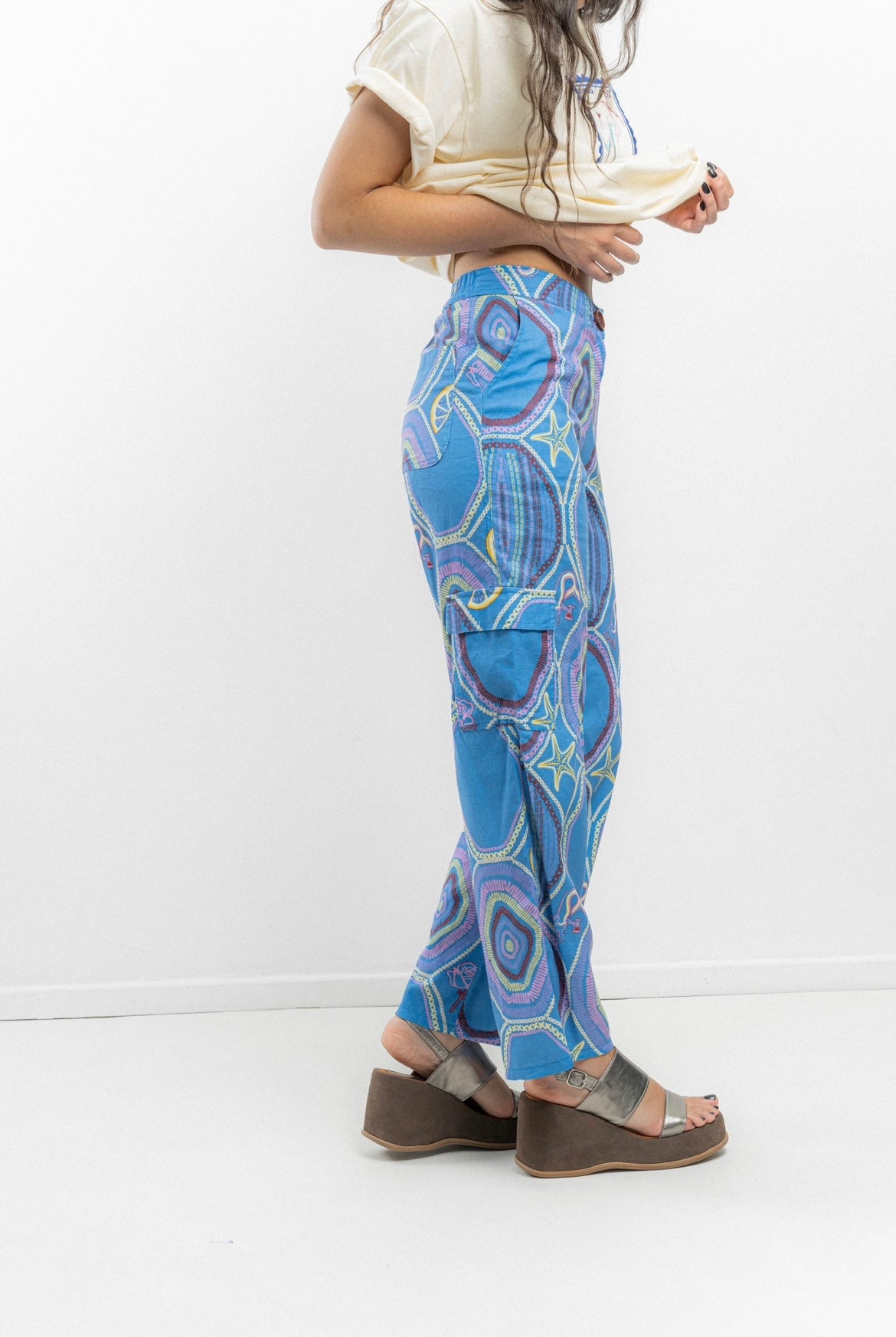 TAORMINA LINEN CARGO PANT