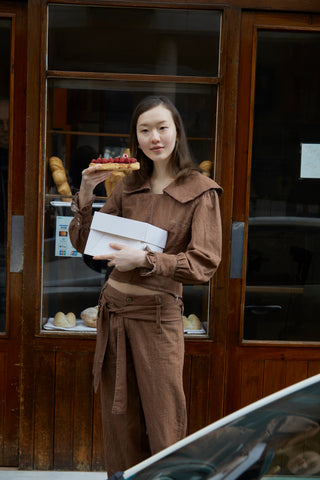 DISTRICT BROWN DENIM SET