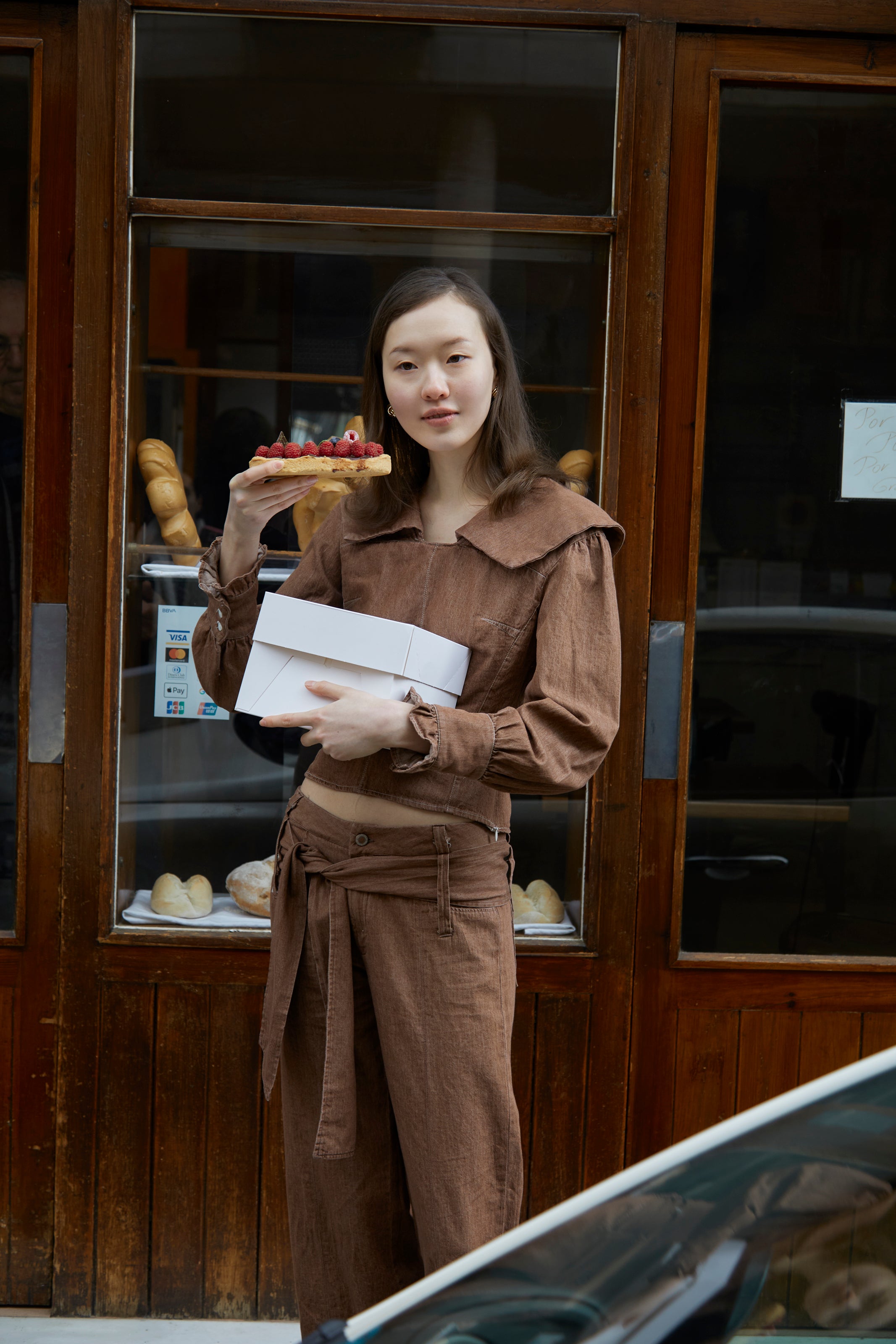 DISTRICT BROWN DENIM SET