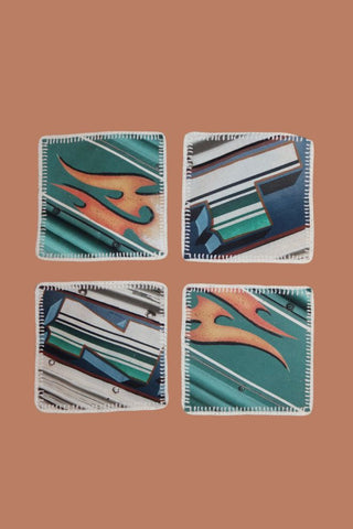 SET DE 4 POSAVASOS - FUEGO