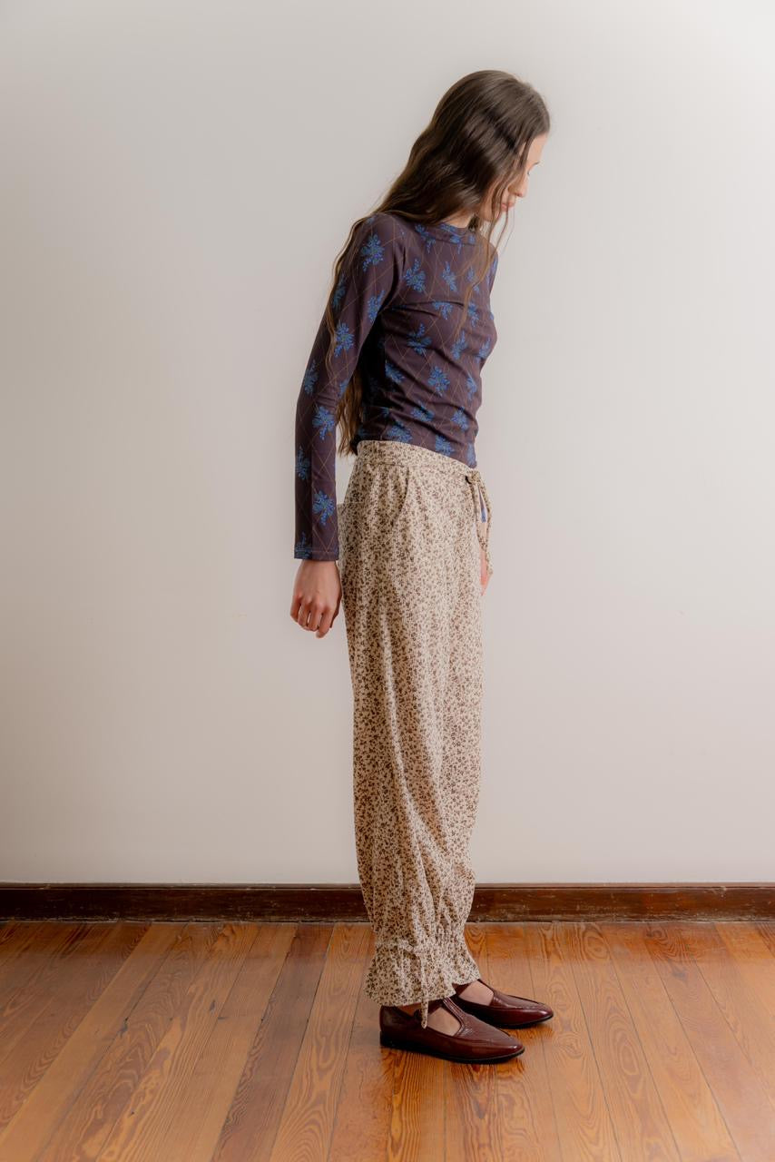 PORCH BROWN LONG SLEEVE TOP