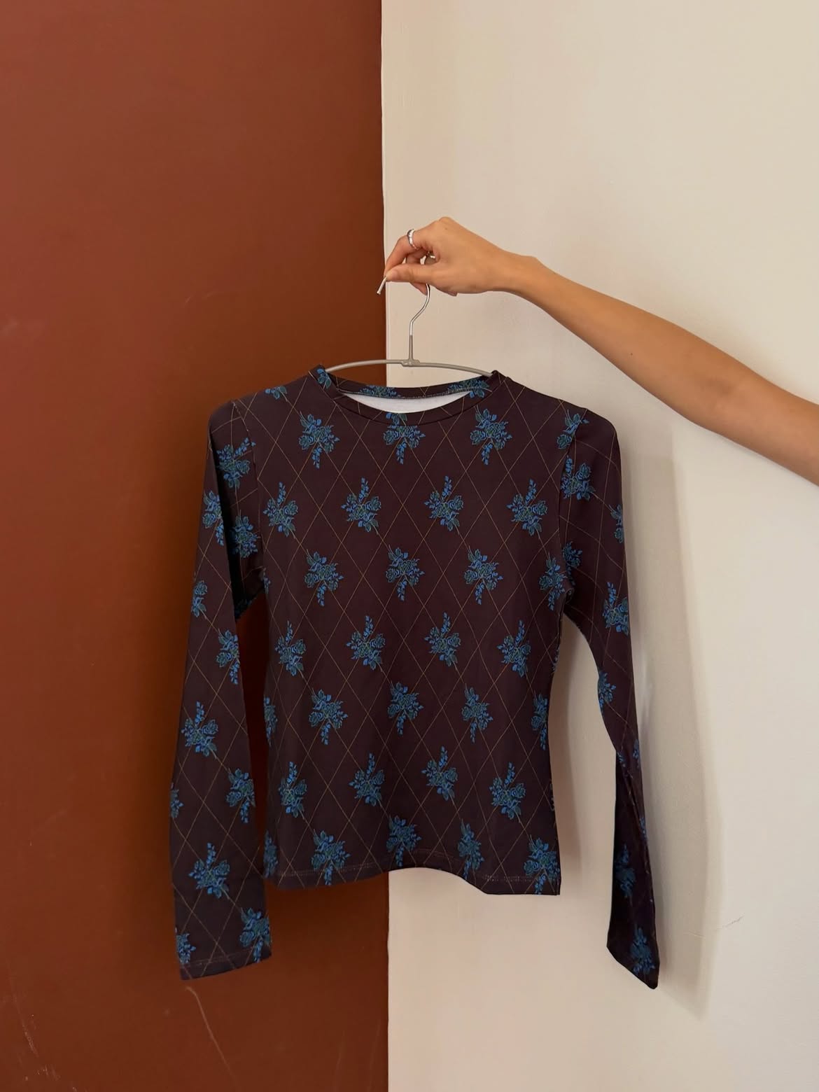 PORCH BROWN LONG SLEEVE TOP