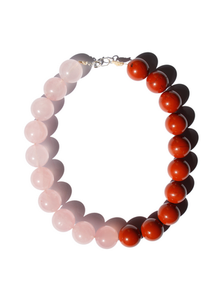 Stone Necklace - Rojo y Rosa