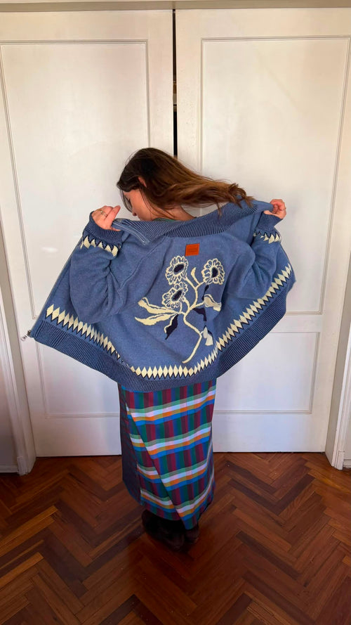 ALISON CARDIGAN - BLUE