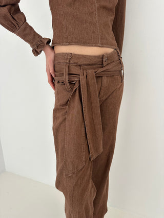DISTRICT BROWN DENIM SET