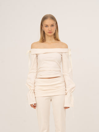 ANGELIC WHITE OFF SHOULDER