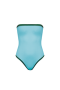 TINA ONE-PIECE — CYAN/GREEN