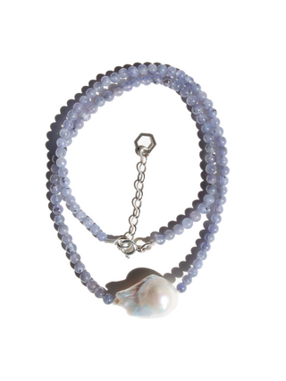 Stone Necklace - Tanzanita + Barroque