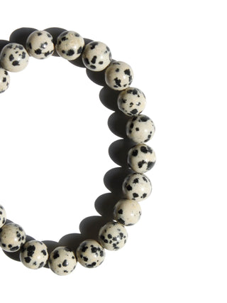 Stone Bracelet - Jaspe Dalmata - 8mm