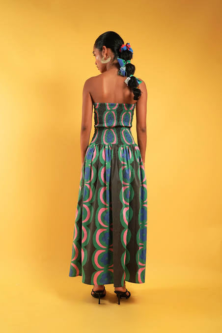 FLOWERS AND THE MOON DRESS