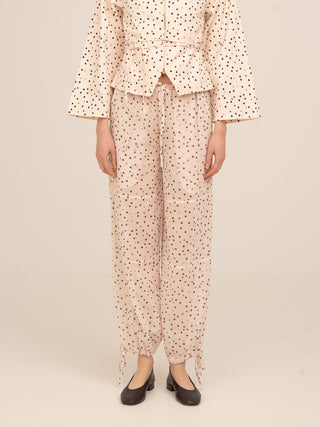 CREAM POLKA DOT FOMO PANTS