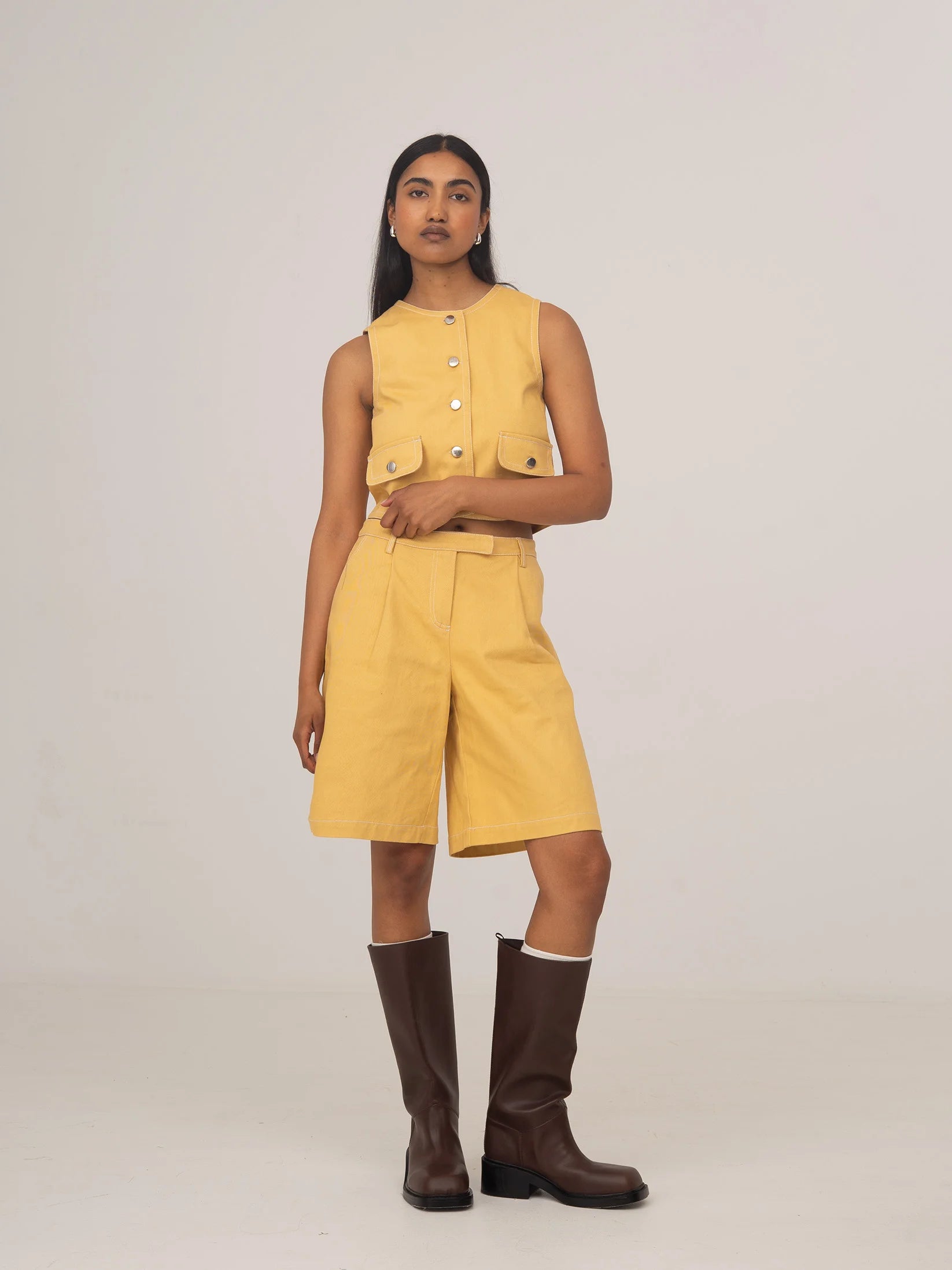 DESK YELLOW DENIM SET