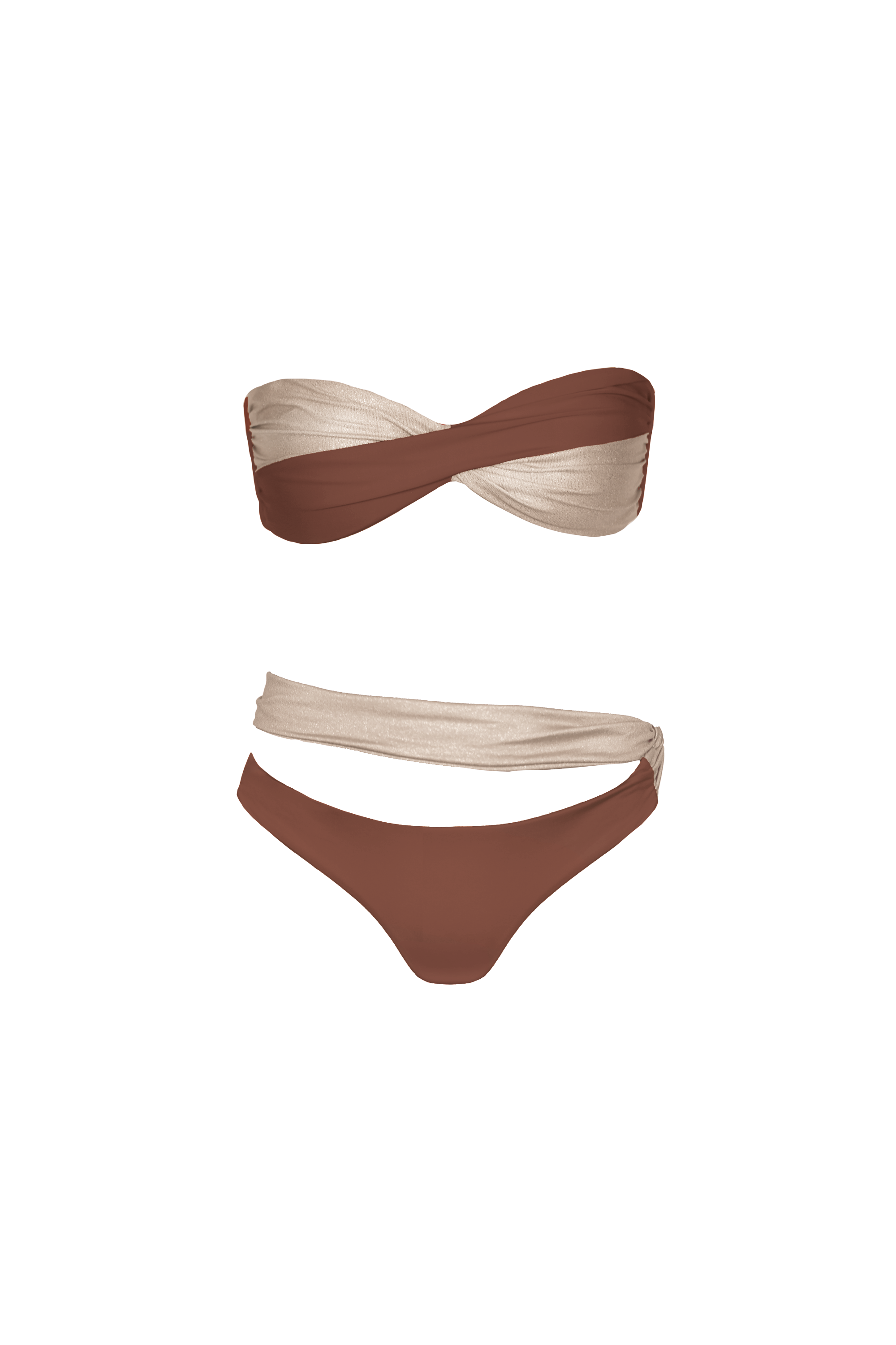 ELIA BIKINI — BROWN