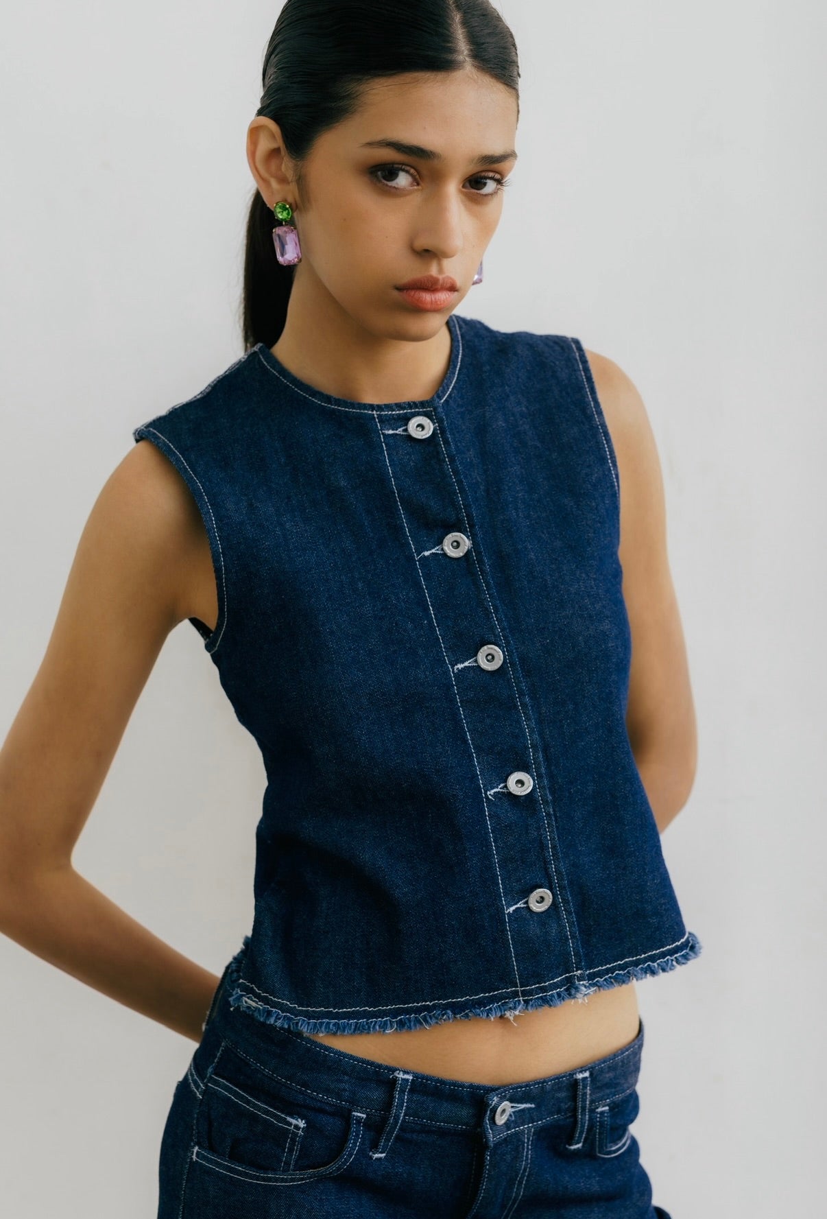 DENIM BERMUDA SET