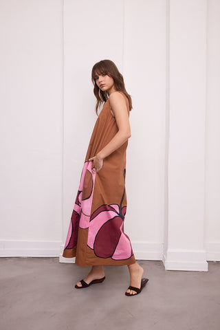 ABA DRESS - BROWN