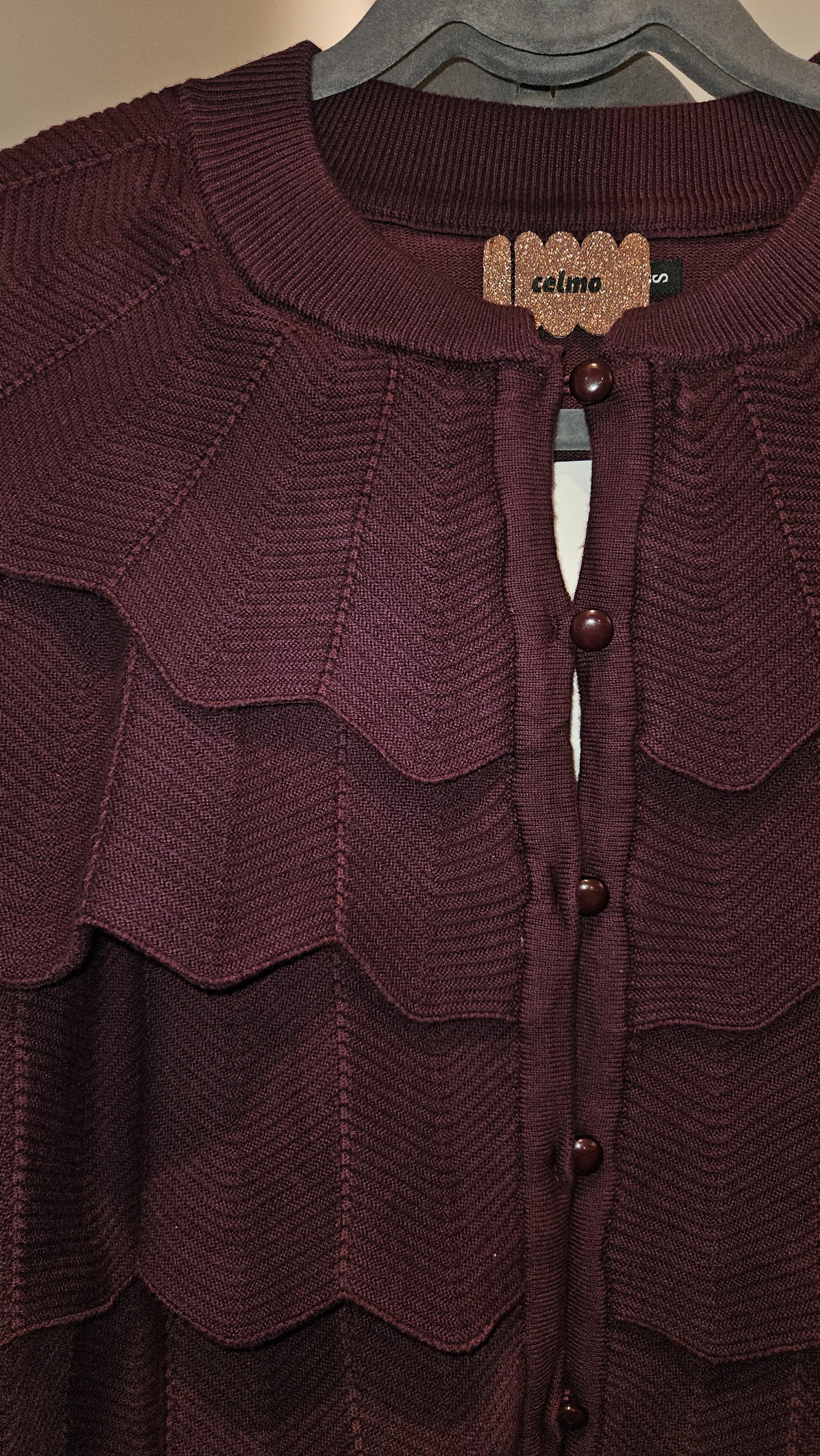 VOLADOR CARDIGAN — BURGUNDY