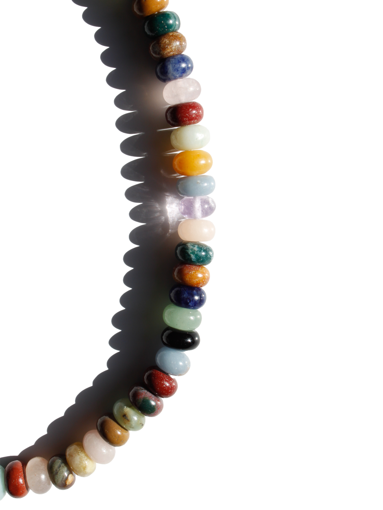 Stone Necklace - Rondelle Hybrid 10mm