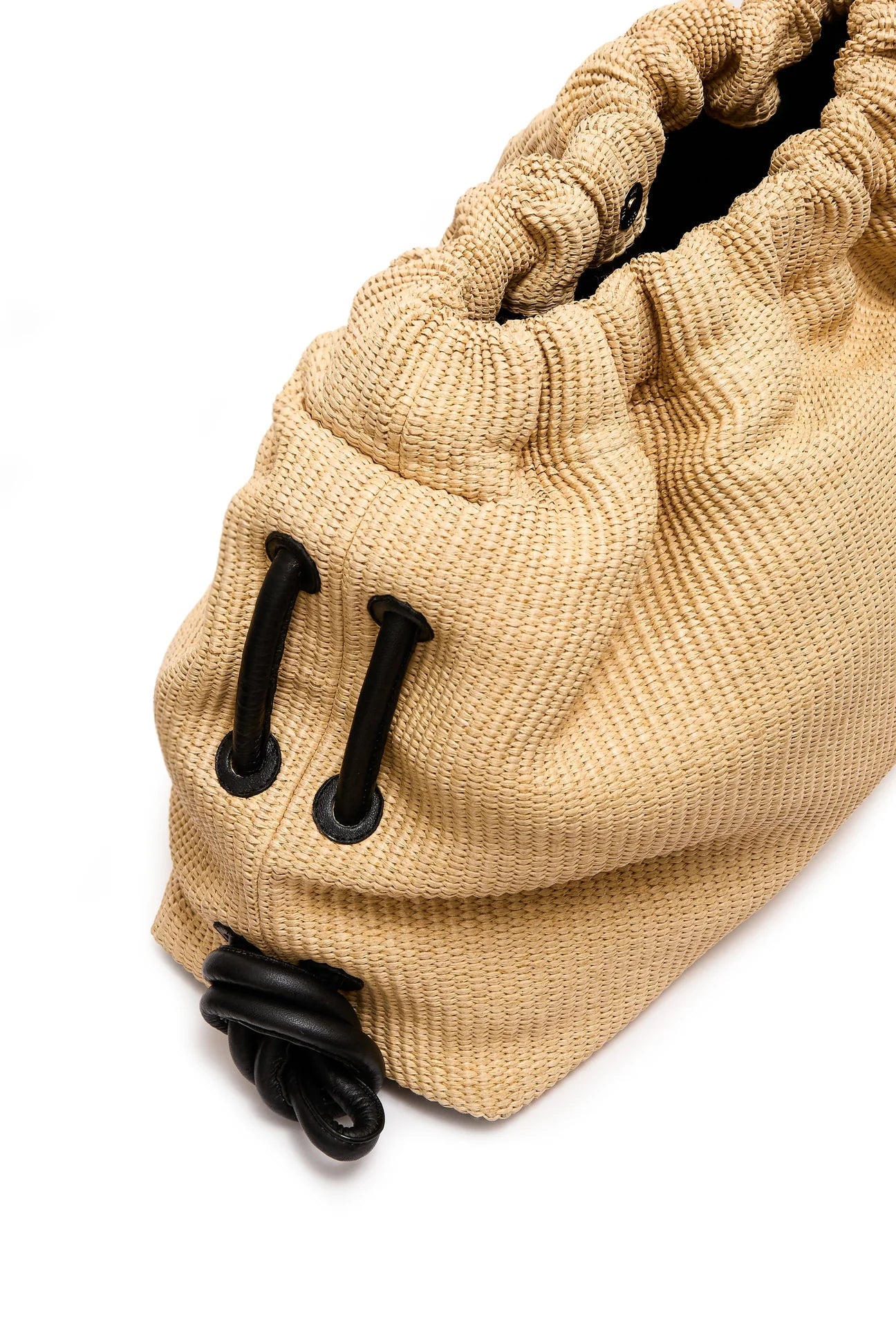 MAXI CROISSANT— RAFFIA NEGRO