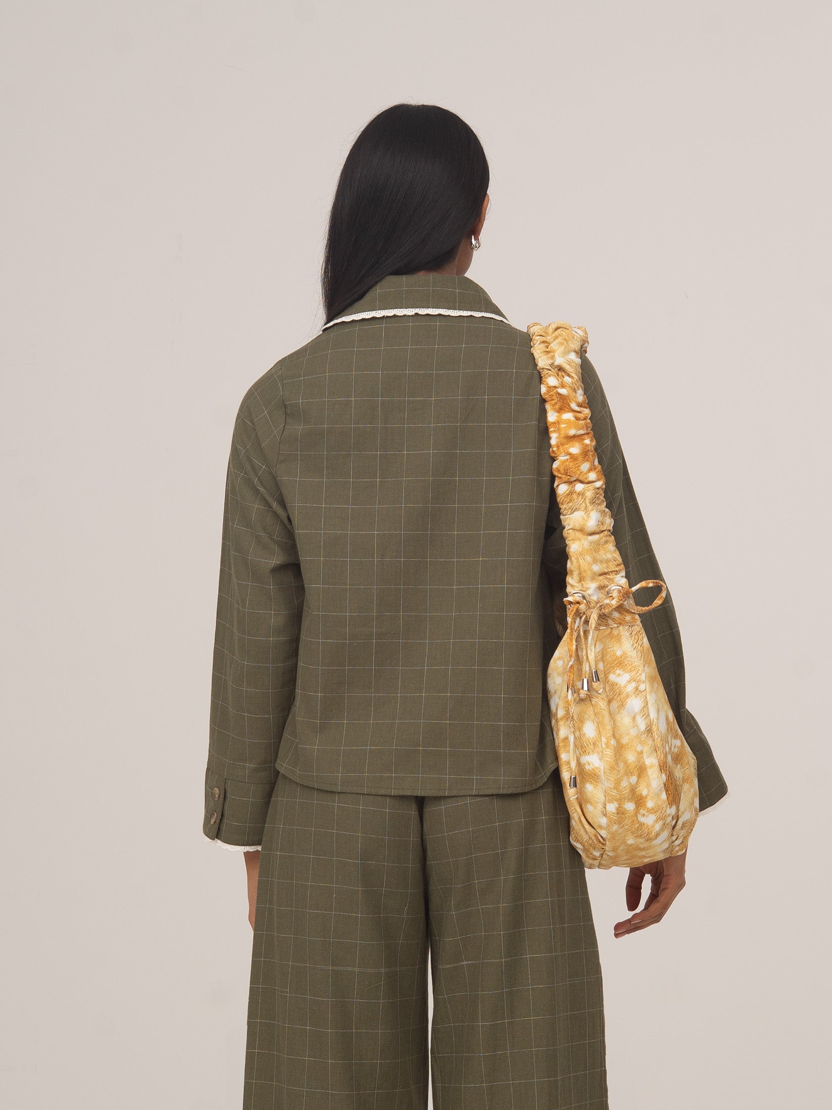 BETTY PLAID GREEN SET