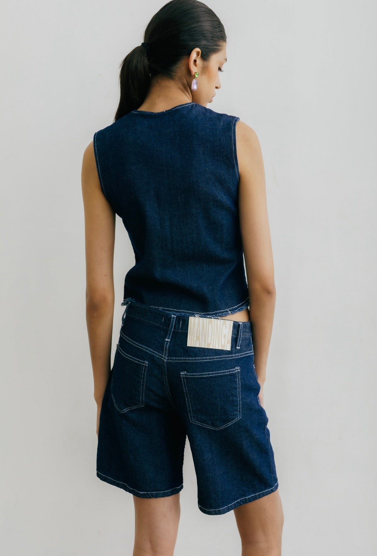DENIM BERMUDA SET