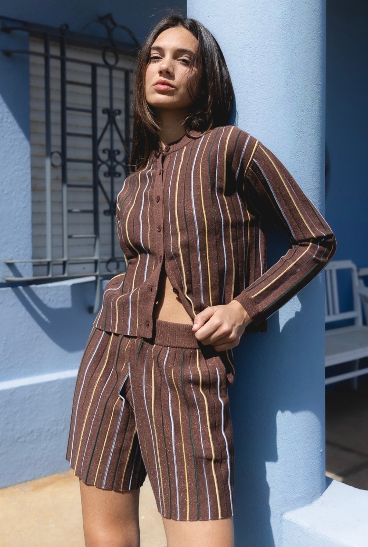INA SHORT SET - BROWN