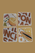 SET DE 4 POSAVASOS - PAPAYA