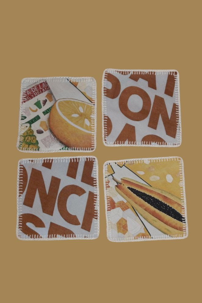 SET DE 4 POSAVASOS - PAPAYA