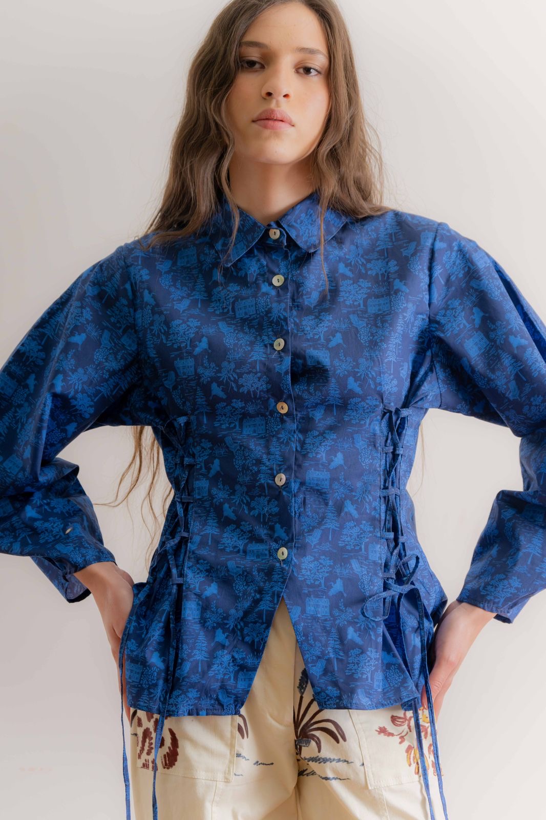 PORCH LOLITA SHIRT — BLUE