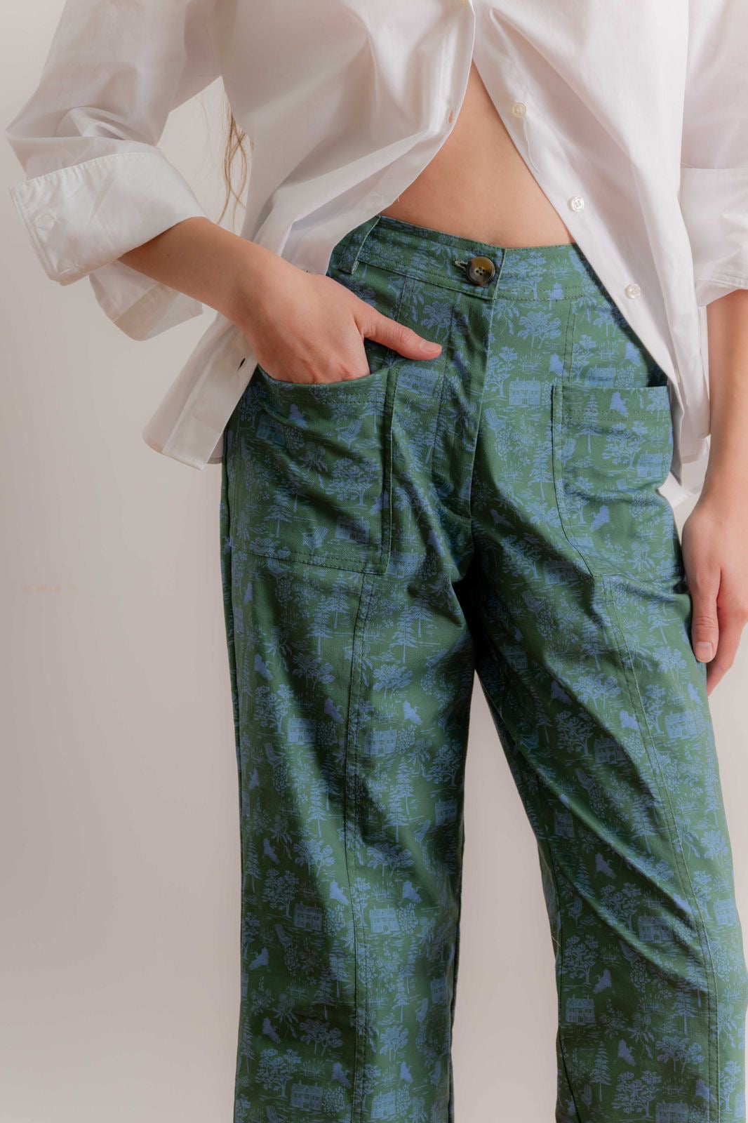DARLING PORCH PANTS — GREEN