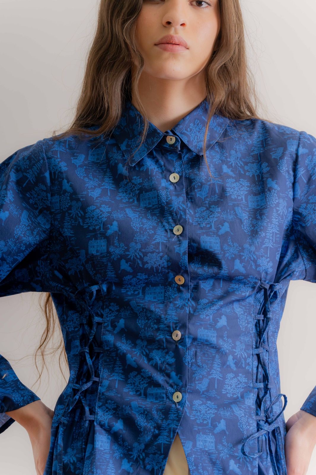 PORCH LOLITA SHIRT — BLUE