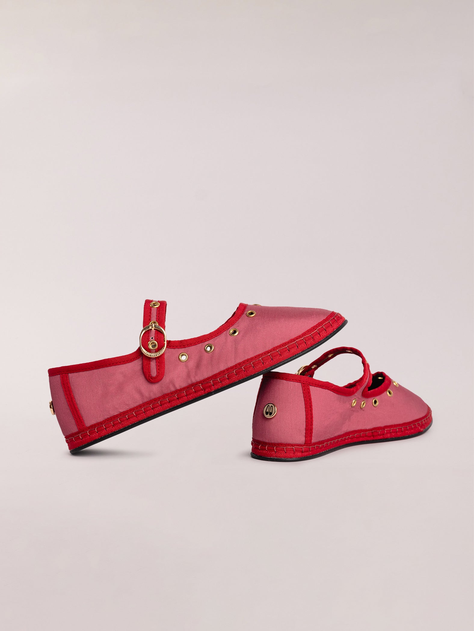 MARY JANE STUDS SATIN PINK