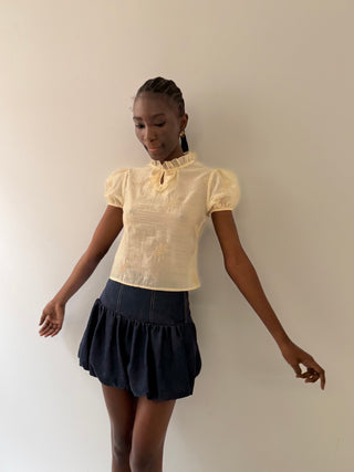 DENIM FAWN BALLOON SKIRT