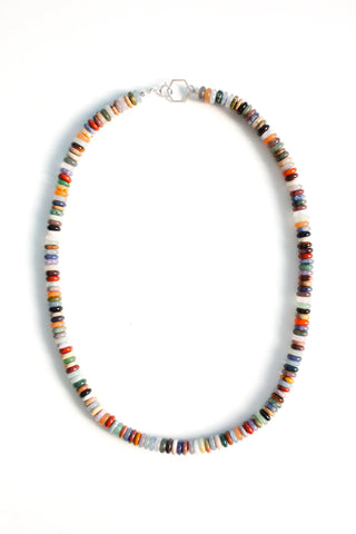 Stone Necklace - Polychrome Rondelle