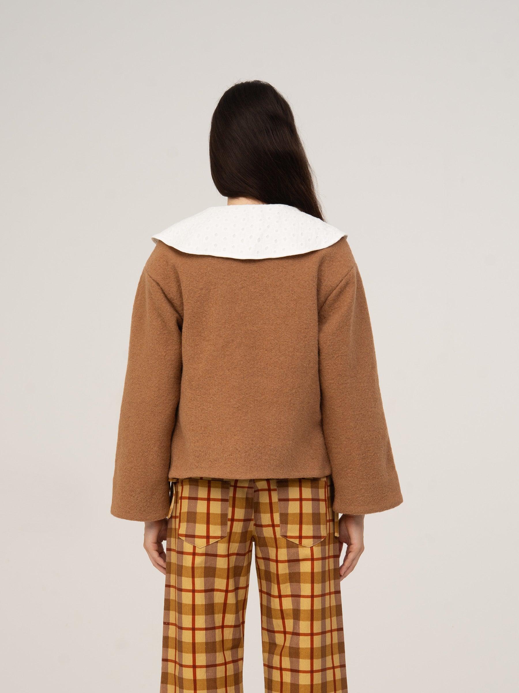 PARFUM COLLAR BROWN JACKET