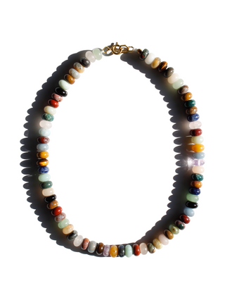 Stone Necklace - Rondelle Hybrid 10mm