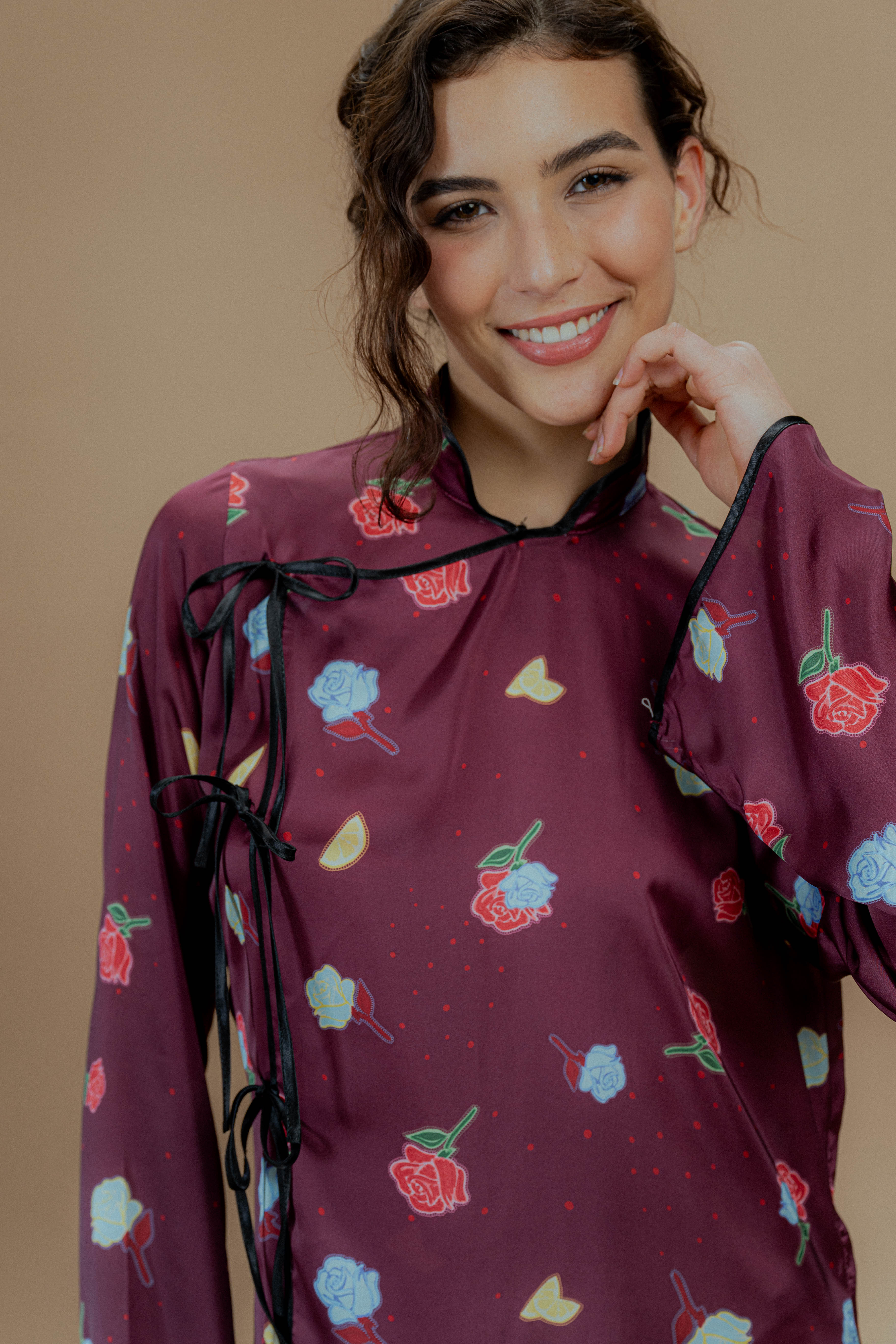 LISA DRESS BURGUNDY