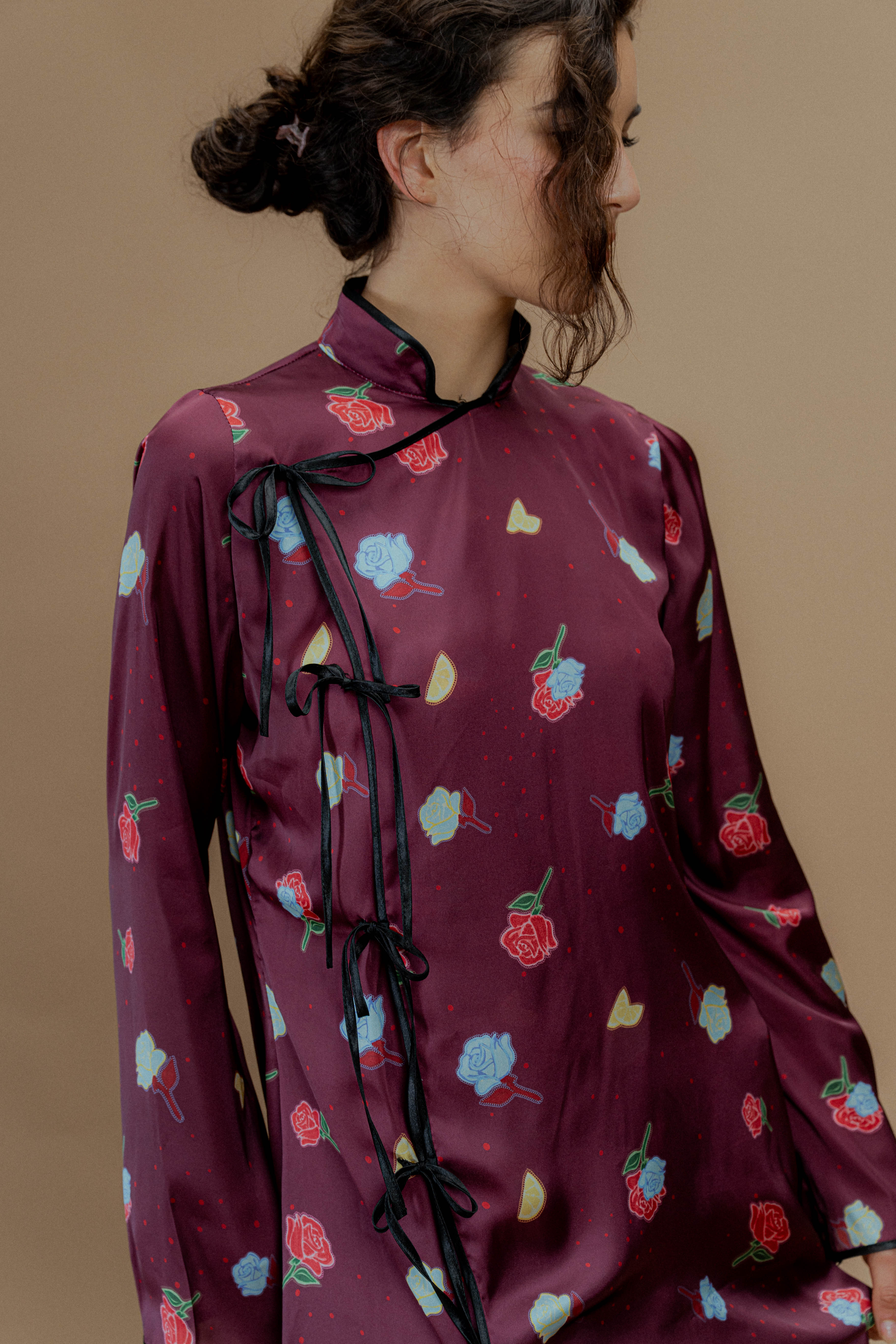 LISA DRESS BURGUNDY