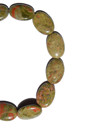 Stone Necklace - Unakite Jasper Ovals